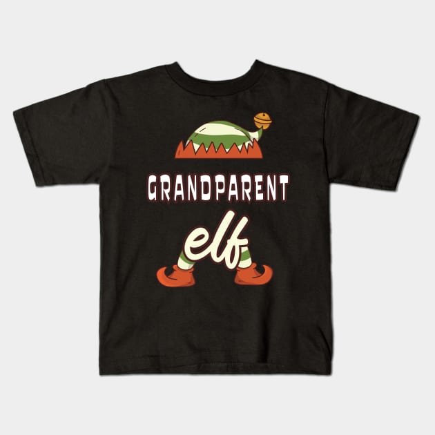 grandparent elf family matching christmas Kids T-Shirt by For You